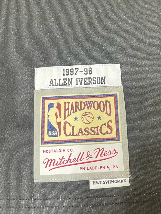 Mitchell & Ness Distressed Allen Iverson Philadelphia 76ers Shirt Jersey L NWOT - Picture 6 of 7